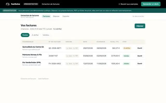 Invoice extraction